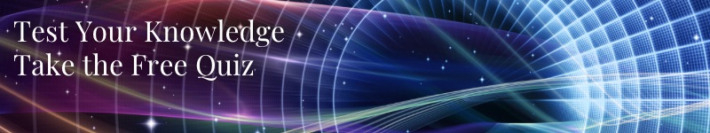 Concentric glowing digital circles in space, take the free quiz and test your astrological knowledge.